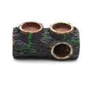 Bbajszx Unique Resin Tree Hole Aquarium Landscape Decoration Cave Shelter for Small Pet Fish and Shrimp Hideouts Habitats Place Empty Tree Hole Hideouts Decoration