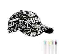 Bbajszx US Theme Baseball Hat Sunhat with Graffiti Design for Men Women Kids Outdoor Activity and Parties Soccer Event Fan Hat