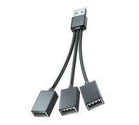 Bbajszx USB2.0 Y Type Hubs 1 Male 3 Female Connectors for Gaming Consoles Printer Scanners Camera Small Fan USB Y Cable Adapters