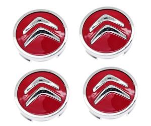 BBASDF 4 Pieces Car Hub Centre Caps for Citroen C4 II/2 Grand Picasso 2013-2016, Aluminum Wheel Center Caps with Car Logo Emblem Sticker Accessories Wear Resistant Anti Rust,D-60MM