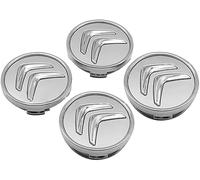 BBASDF 4Pcs Car Hub Centre Caps for Citroen Berlingo Van 2019-onwards, Aluminum Wheel Center Caps 60mm with Car Logo Emblem Sticker Accessories Wear Resistant Anti Rust,Silver-