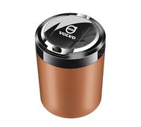BBASDF Car Ashtrays for Volvo EX30, Car Ashtray with Lid Smell Proof,Portable Ash Tray Flame Retardant Ashtrays Stainless Smokeless Lid Easy Clean,A