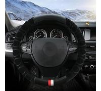 BBASDF Plush Car Steering Wheel Cover for Ford B-Max B232 I 2012-2017, Anti-Slip Winter Car Interior Decoration Supplies Elastic Comfortable Steering Wheel Accessories,Black