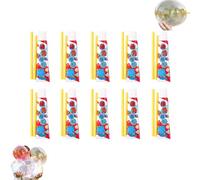 BBASILIYSD 10 Pack Magic Plastic Bubble Balloons,Blow Up Balloons With Straw,Bubble Glue Toy Colorful Blowing BubbleGlue,Creative Balloon Bubbles Back to School Gift for Schools Party Birthday Gift