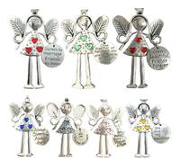 BBASILIYSD Crazy Beautiful Friends Forever - Angel Ornament,Metal Crazy Beautiful Friends Angel Ornament,A-ngel Ornaments For Christmas Tree,Christmas A-ngel Friendship Ornaments Gift for Friends1