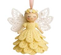 BBASILIYSD DIY Crochet Angel Ornament Kit,Crochet Craft Kit with Yarn for Beginners,Unique Christmas Angels Kit for Beginners,Christmas Tree Hang Decorations,for Christmas Home Holiday Decor