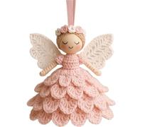 BBASILIYSD DIY Crochet Angel Ornament Kit,Crochet Craft Kit with Yarn for Beginners,Unique Christmas Angels Kit for Beginners,Christmas Tree Hang Decorations,for Christmas Home Holiday Decor