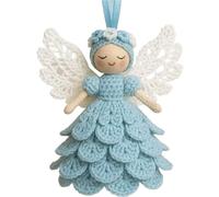 BBASILIYSD DIY Crochet Angel Ornament Kit,Crochet Craft Kit with Yarn for Beginners,Unique Christmas Angels Kit for Beginners,Christmas Tree Hang Decorations,for Christmas Home Holiday Decor