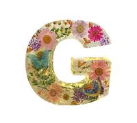 BBASILIYSD Floral Resin Night Light,Pressed Flower Resin Letters with LED Light,Personalized Floral Resin Letters Light,DIY Handmade Custom Letter Lamps,for Mother,Wife,Mother's Day