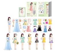 BBASILIYSD Magnetic Dress Up Baby, Magnetic Princess Dress Up Dolls Set, Paper Dolls Magnetic Up Dolls Magnetic People Dress For Girls,