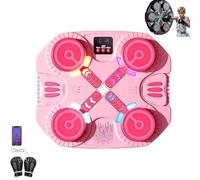 BBASILIYSD Music Boxing Machine,2025 Bluetooth Music Boxing Machine with Gloves,Colorful LED Lights,5 Speed Adjustment,Multiple Training Modes,Wall Mounted M-usic Punching Trainer,for Home,Gym