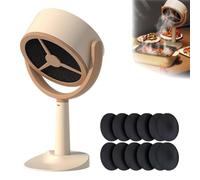 BBASILIYSD Smoke Away Purifier with 12 PCS Filter Cotton,The High Fan for Smoking,Portable Smoke Away Air Purifier,Smokeaway Purifier Fan,For Home, Car, Office, Barbuque,Hot Pot,Low Noise