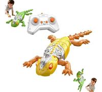 BBASILIYSD Wall Climbing Gecko Lizard,Realistic Remote Control Lizard Wall Climbing Toy,Rechargeable W-all Crawler Gecko Robot,Fun and Novelty Toys,Cool Prank Birthday Xmas Gift