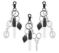 BBAUER 3 Sets Nurse Accessories for Work Nurse Tools Pen Scissors Set Permanent Marks Folding Safety Scissors LED Flashlight Keychain for Nurse Doctor Gifts