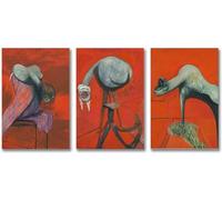 BBAUER Francis Bacon Poster Francis Bacon Prints Francis Bacon Abstract Painting Modern Canvas Wall Art For Living Room Decor Pictures 50x70cmx3 No Frame