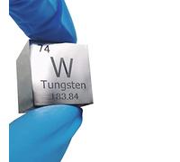 BBAUER Handcarved Metal Block, W Cube Cube 99.95% Engraved Periodic Table 1 inch Tungsten Cube/1Pc/1Inch/25.4Mm