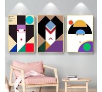 BBAUER Ikko Tanaka Vintage Poster Japanese Art Canvas Painting Abstract Wall Art Ikko Tanaka Prints For Living Room Home Decor Picture 50x70cmx3 No Frame