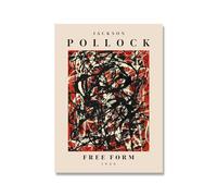 BBAUER Jackson Pollock Canvas Wall Art Abstract Painting 50x70cm Unframed, Perfect for Living Room