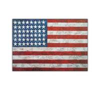 BBAUER Jasper Johns Posters《Art Effects Flag 1954》Canvas Wall Art Abstract Painting Jasper Johns Prints For Living Room Decor Pictures 50X70cmX1 No Frame