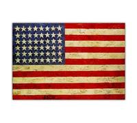 BBAUER Jasper Johns Posters《Flag 1954-55》Canvas Painting Jasper Johns Abstract Wall Art Jasper Johns Prints For Modern Home Decor Pictures 40X60cm No Frame