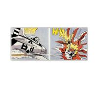 BBAUER Roy Lichtenstein Posters《Whaam,1963》Canvas Painting Abstract Wall Art Roy Lichtenstein Prints Pop Pictures For Home Decor 50x110cm No Frame
