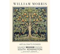 BBAUER Vintage William Morris Poster Fruit Tree Canvas Painting William Morris Wall Art William Morris Prints For Modern Home Decor Picture 50x70cm No Frame