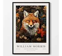 BBAUER William Morris Exhibition Poster Fox Animal Canvas Painting William Morris Wall Art William Morris Prints For Home Decor Picture 50x70cm No Frame