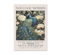 BBAUER William Morris Peacock Poster Vintage Canvas Painting William Morris Wall Art William Morris Prints For Living Room Decor Picture 40x60cm No Frame