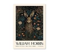 BBAUER William Morris Posters Rabbit in the Forest Canvas Painting William Morris Wall Art William Morris Prints For Home Decor Picture 40x60cm No Frame