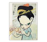 BBAUER Yoshitomo Nara Poster《Nobody’s Fool》Canvas Painting Artwork Picture Modern Wall Art Yoshitomo Nara Prints For Home Wall Decor 40x60cm No Frame
