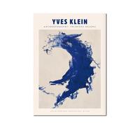 BBAUER Yves Klein Blue Monochrome Painting Yves Klein Poster Blue Wall Art Yves Klein Prints For Home Canvas Wall Art Decor Pictures 40x60cm No Frame
