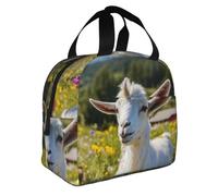 BBAytu Goat Print Lightweight Insulated Lunch Bag Meals Snacks Drinks Women Men Kids Easily Foldable