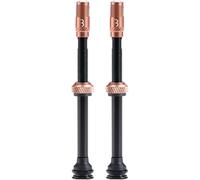 BBB Cycling CoreCap AL Tubeless Valve Set - Lightweight Aluminum - 40mm - 300% More Airflow - Universal Pump Compatibility - 2 Pack - Copper - BTI-166