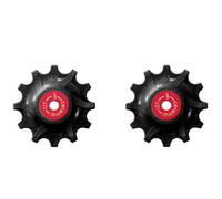 BBB Cycling, 2x 12-T RollerBoys Ceramic Pulley Wheels, Derailleur Jockey Wheels for 11-Speed, SRAM Road Bike Compatible, Bushings Included BDP-16