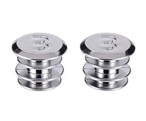 BBB BHT-90S handlebar tape endcaps, silver, 2.929.779.002