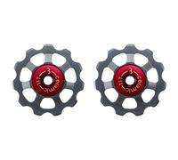 BBB Bicycle Bike AluBoys Ceramic Jockey Wheels - 11T - Grey - BDP-22