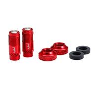 BBB CoreCap Valve Upgrade Set BTI-165 - Presta to Schrader, 300% more airflow - 2-pack Red