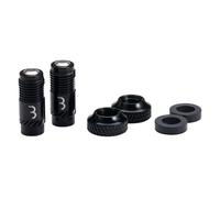 BBB Cycling CoreCap Universal Valve Upgrade Set - 300% More Airflow - High Volume Presta to Schrader Converter - Suitable for All Pumps - 2 Pack - Black - BTI-165