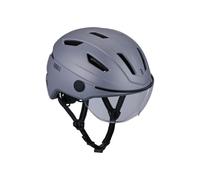 BBB Cycling Adult Speed-Pedelec Helmet for Men and Women E-Bike Helmet with Visor Bike Safety NTA-8776 Certified Head Protection Move FaceShield BHE-57 Matt Gray Size M