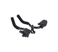 BBB Cycling Aero Bars Aluminium Tri Bars Arm Rest For Road Bike Two-piece Handlebar AeroComfort BHB-59, Black, 35mm Height