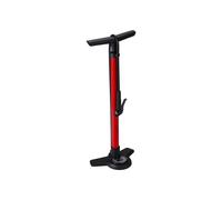 BBB Cycling AirBoost 2.0 Bike Pump with Pressure Gauge | Strong and Accurate Floor Pump | Compatible with Presta, Schrader and Dunlop | 90 cm High Pressure Rubber Hose | Red | BFP-28