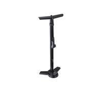 BBB Cycling AirSteel Bike Pump | Floor Pump with Gauge | Hand Pump with DualHead 3.0 Universal for Presta Dunlop and Schrader | BFP-27 | Black