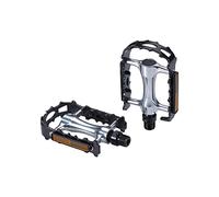 BBB Cycling BigFeet 2.0 | Flat City Bike Pedals with Reflectors | 9/16" | Cycle Pedals with Reflectors and Perfect Grip | BPD-16B, Black