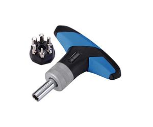 BBB Cycling Bike Torque Wrench Spanner I 5 Hex Key Set Mini Torque Wrench I T25 Torx Hand Tool I TorqueFix BTL-119, Schwarz/Blau