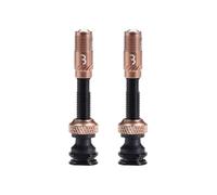 BBB Cycling CoreCap AL Tubeless Valve Set - Lightweight Aluminum - 40mm - 300% More Airflow - Universal Pump Compatibility - 2 Pack - Copper - BTI-166
