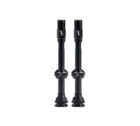 BBB Cycling CoreCap AL Tubeless Valve Set - Lightweight Aluminum - 60mm - 300% More Airflow - Universal Pump Compatibility - 2 Pack - Black - BTI-166