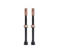 BBB Cycling CoreCap AL Tubeless Valve Set - Lightweight Aluminum - 80mm - 300% More Airflow - Universal Pump Compatibility - 2 Pack - Copper - BTI-166