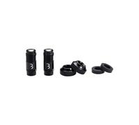 BBB Cycling CoreCap Universal Valve Upgrade Set - 300% More Airflow - High Volume Presta to Schrader Converter - Suitable for All Pumps - 2 Pack - Black - BTI-165