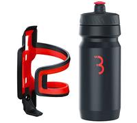 BBB Cycling DualAttack And CompTank I Bike Bottle Cage And Bottle Set I Easy Acces Lightweight Dual Composite Bike Bottle Holder I BPA-free Water Bottle I Universal Fit 550ml I BBC-40C