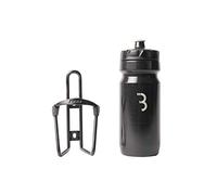 BBB Cycling FuelTank And CompTank Bike Bottle Holder With BPA-free Bike Water Bottle I Bike Bottle Cage And Bottle Set I Universal Fit 550ml I BBC-03C,Black / Black White,550 ml